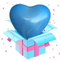 сердце голубое