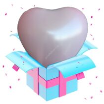 сердце розовое