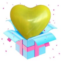 сердце желтое