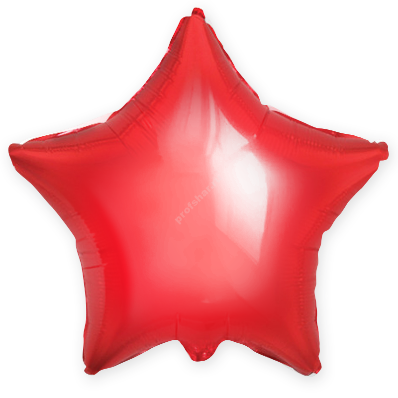 Шар фольгированный звезда цвет красный