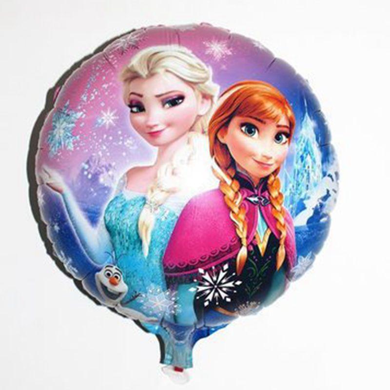 Фольгированный шар круглый «Эльза и Анна»