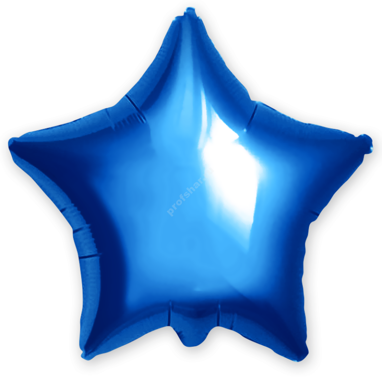 Шар фольгированный звезда цвет синий