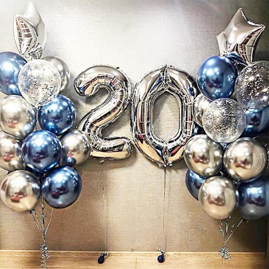 Композиция из шаров 123 (на 20 лет)