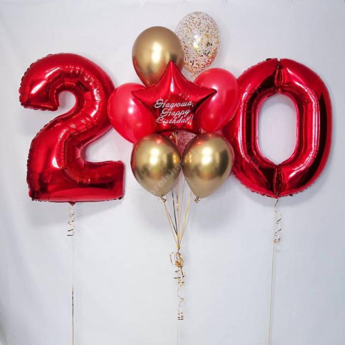 Композиция из шаров 121(на 20 лет)